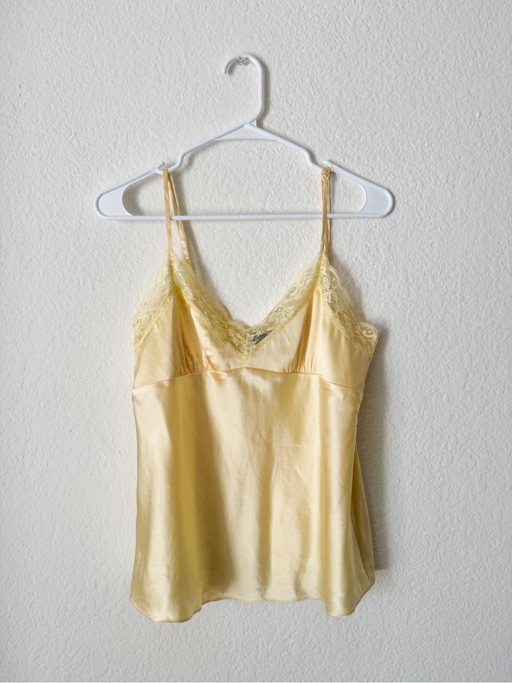 Silk Yellow Lace Cami Top